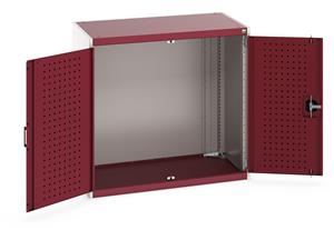 40021061.** cubio cupboard with perfo doors. WxDxH: 1050x650x1000mm. RAL 7035/5010 or selected